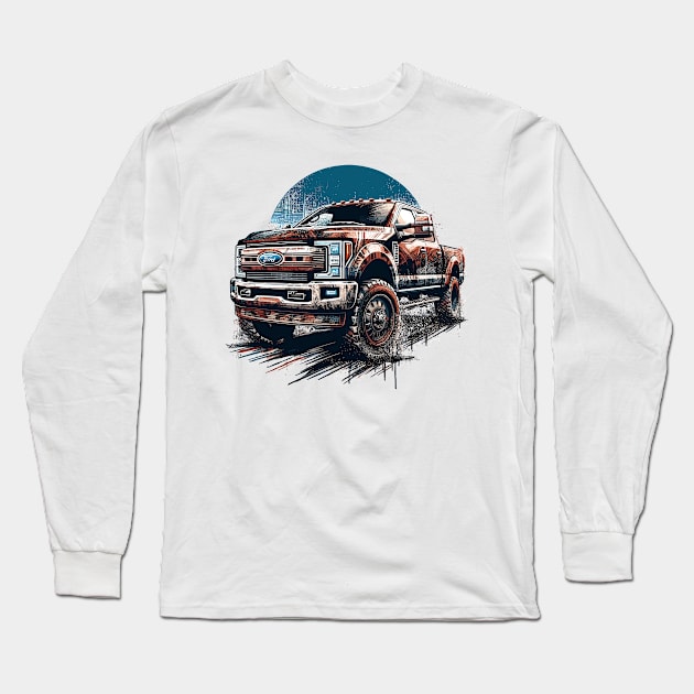 Ford F350 Long Sleeve T-Shirt by Vehicles-Art